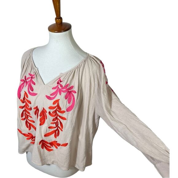 Fate Bright Boho Embroidered Cotton Gauze Blouse Size S - Picture 7 of 9